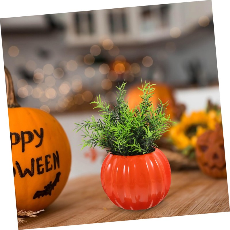 Outanaya Arrangement Vase Ceramic Pumpkin Shape Home Decor Stylish Modern