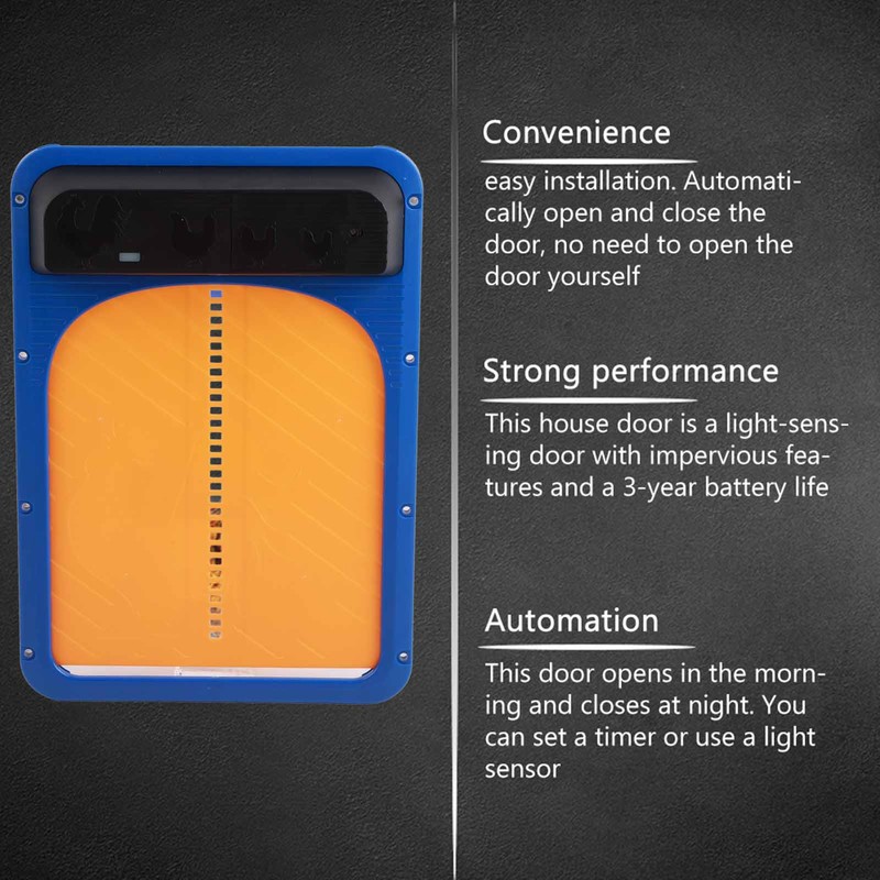 Automatic Chicken Coop Door with Light Sensor Waterproof Induction Chicken