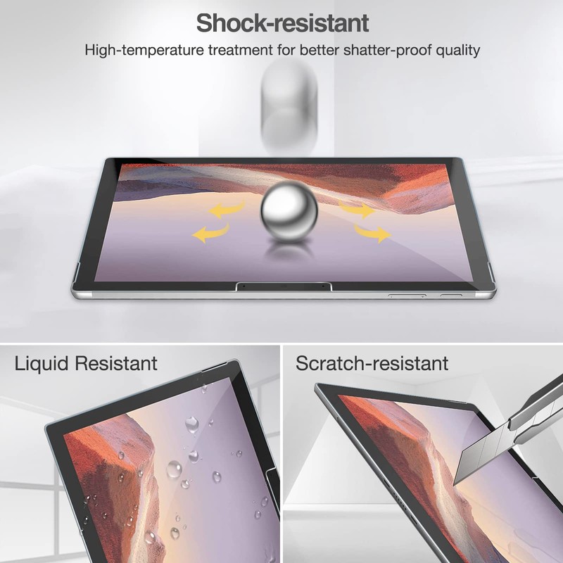 ProCase 2 Pack Screen Protector for Surface Pro 7 Plus/Pro