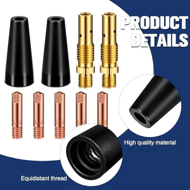 48Pcs Flux Core Gasless Nozzle Tips Kit KP1939-1 Flux Core