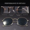 NIEEPA Small Round Polygon Polarized Sunglasses Fashion Trendy Designer Shades