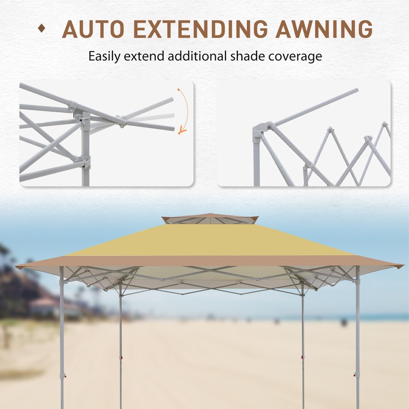 EAGLE PEAK 12x12 Pop up Canopy Tent, Easy Set up