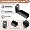 4 Pack Black Carbon Steel Fence Mounting Brackets for 1"