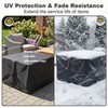 SheeChung Large 44'' Square Fire Pit Cover - Waterproof 600D