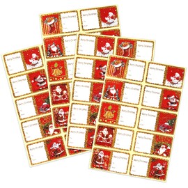 Jactales Christmas Gift Tag Stickers Gold Foil – Xmas Present Label Stickers for Gift Bags, Self Adhesive Holiday Name Stickers for Gift Wrapping, to and from Sticky Tags, Peel and Stick On, 180 PCS