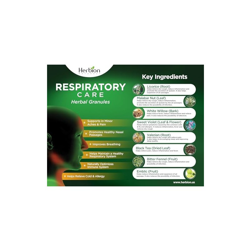Herbion Naturals Respiratory Care Herbal Granules – 10 Ct for