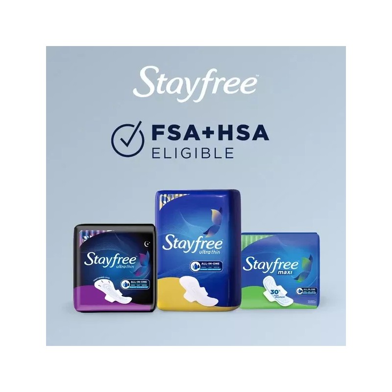 Stayfree Maxi Pads for Women, Super Protection Absorption - 66