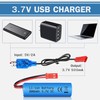 VICMILE 3.7V 800mah Li-ion Battery 2Pack with USB Chargers JST