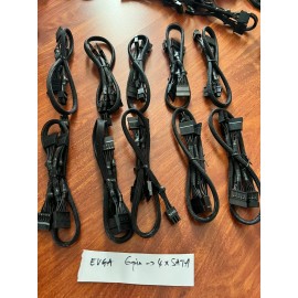 EVGA 10 Pcs eVGA  Supernova 6 pin  to 4x SATA DRIVER POWER cable , ORIGINAL