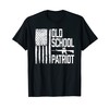 Old School Patriot - Patriotic Distressed Flag and Gun T-Shirt
