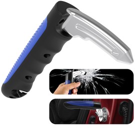 3 EN 1 Asa Portátil de coche, Cortador de cinturón de seguridad de emergencia y herramienta para martillo de ventana, Mango ergonómico antideslizante, Apto para personas mayores y Discapacitadas