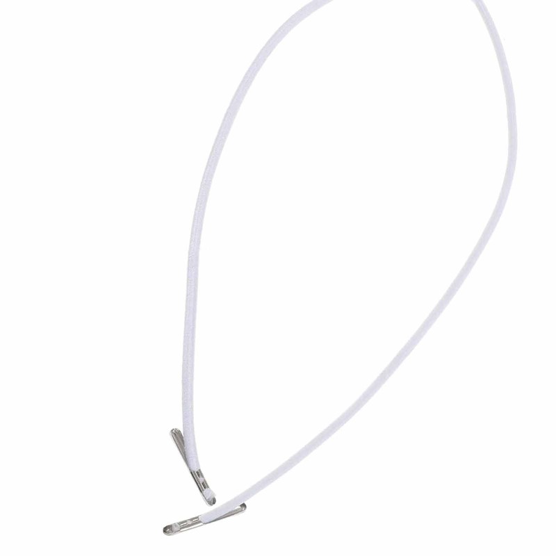 30Pcs Elastic Barbed Cord with Metal Ends | 32CM White