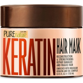 Keratin Hair Mask - Deep Conditioning Treatment for Dry and Frizzy Hair - Advanced Repair for Extremely Damaged Hair - Hydrating Conditioner with Collagen Protein, Moisturizing for Curly Women and Men