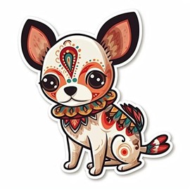 Yoonek Graphics Chihuahua Dog Vinyl Decal Sticker for Car, Laptop, Tumbler, More. #003672