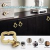 Newsmy 4 Pcs Flower Drop Ring Drawer Cupboard Knobs, Solid