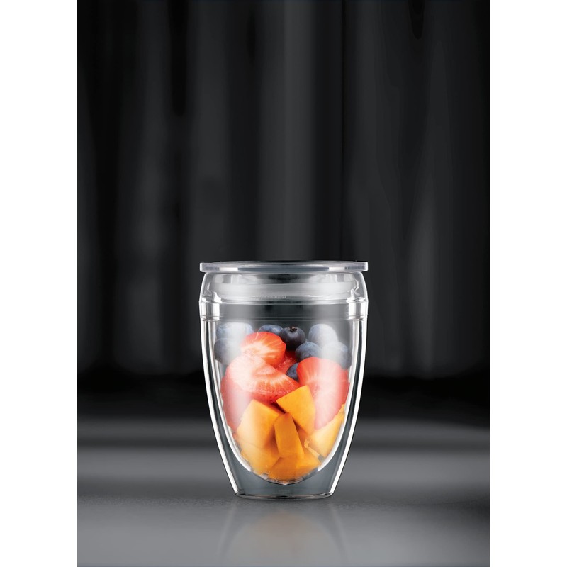 Bodum 10oz Pavina Reusable Double Wall Tumblers with Lid, BPA-Free