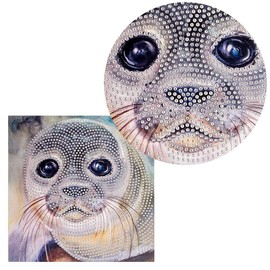 Ideen mit Herz Diamond Painting Greeting Card | 16 x 16 cm | 370 gsm | Includes Envelope & Tools (Baby Seal)