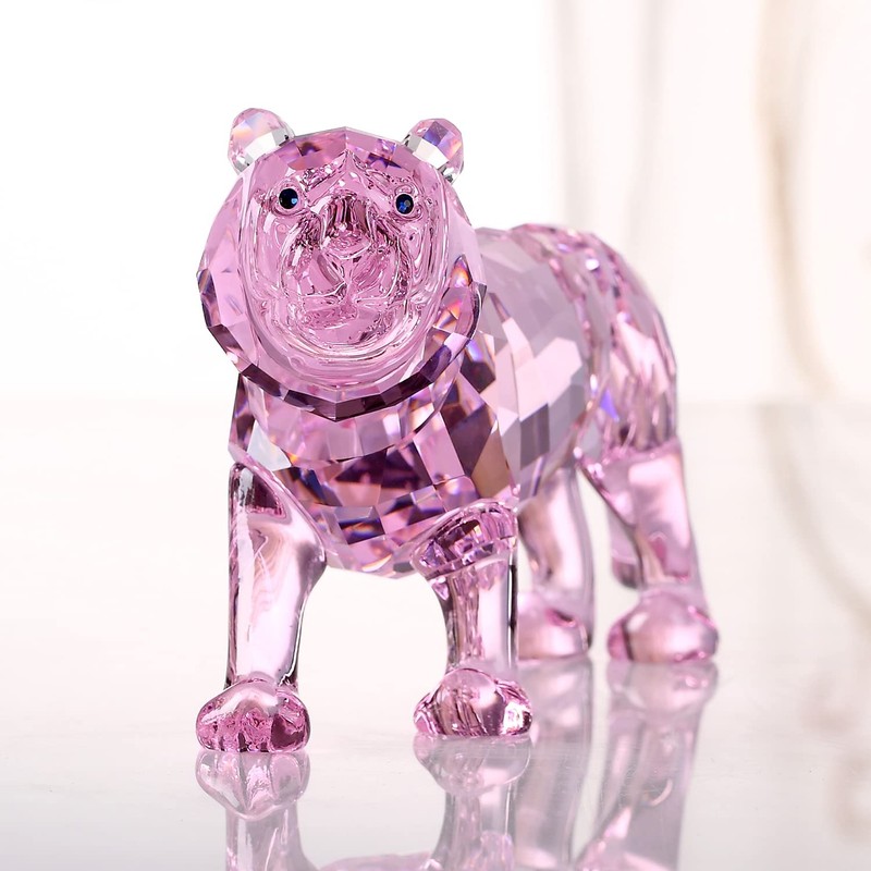 Crystal Tiger Animal Craft Home Decor Ornaments Collectible Birthday New