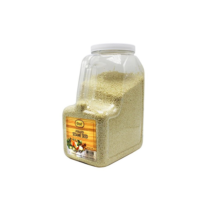 Gel Spice White Hulled Sesame Seeds 5 Lb - Bulk