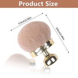 Xiciki Large Tanning Brush Gold Oval Blush Brush Body Brush for Self-Tanning Applicator, perfect for legs, arms, face and body Large makeup brush, even coverage and professional application