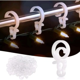 Brightown 100 Mini Plastic Lights Clips Banister Railing Fence Deck Escargot Shape