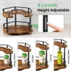 Spice Rack Organization for Cabinet - Height Adjustable Rotating Lazy