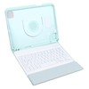 Tablet Protective Case Light Green Folding Stand Cover with Keyboard