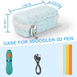 PERFCAZE Portable Hard Case Compatible with 3Doodler Start+ Essentials (2024) 3D Pen Set, Storage Organizer Holder Case for 3D Pen and Cable