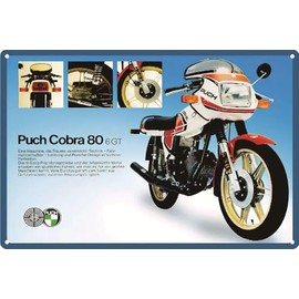 Retro Tin Sign - Motorcycle, Moped Vintage Car Sign Suitable for Puch Fans & Collectors 30 x 20 cm