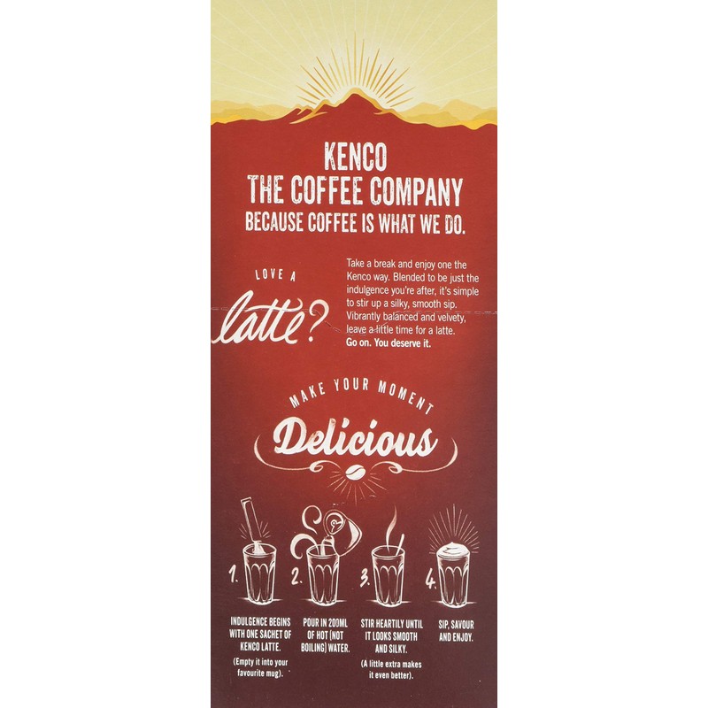 Kenco Latte Instant Coffee, 8 Sachets
