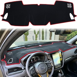 CIMOF Dash Cover Mat for Subaru Forester Accessories 2025 2026, Dashboard Mat, Center Console Cover Sunshield Protector pad, Dashboard Decorative Interior, UV Rays Protector Mat (Red Trim)