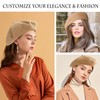 Acecharming Women Classic Wool Beret - French Style Beret Hat