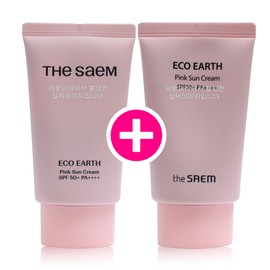 The Saem Eco Earth Pink Sun Cream 50gx2ea Sun Cream UV Protection / 더샘 에코 어스 핑크 선크림 50gx2ea 썬크림 자외선차단