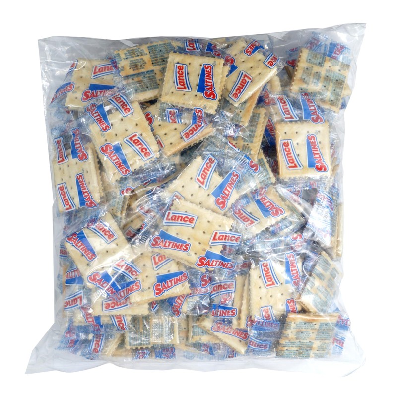 Saltine Crackers, 100 Pack Individually Wrapped Cracker, Single Serve, Low