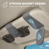 ZYSY Sunglasses Holder for Car Sun Visor, Magnetic Leather Eyeglass