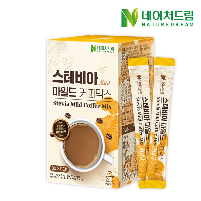 Nature Dream Zero Sugar Stevia Coffee Mix Mild 9.5g 30