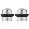 XFORT Polished Chrome Floor Mounted Door Stopper - Soundproof Door