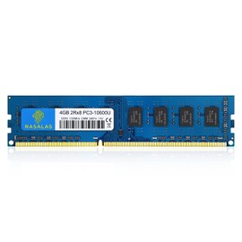 Rasalas 16GB Kit (4x4GB) DDR3 1333MHz PC3-10600 PC3-10600U Non ECC Unbuffered 1.5V CL9 2RX8 Dual Rank 240 Pin UDIMM Desktop Memory Ram Module