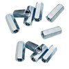 10pcs M12-1.75 x 38mm Long Rod Nut Hex Coupling Nuts,