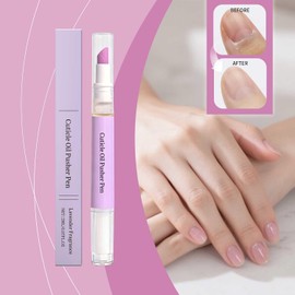 Lápiz de aceite para cutículas con empujador de cutículas de cerámica, lápiz para el cuidado de las uñas para remover padrastros y reparar cutículas, lápices aceites removedores cutículas suave (3PC)