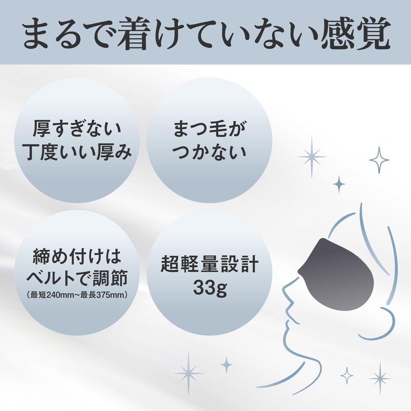SLEEP EYE MASK BLACKOUT Eye Mask, 99.9% Light Shading Ratio,
