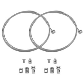Micro Traders 2 Sets Throttle Clutch Cable Repair Kit with Solderless Nipple Sleeve And Nut Set Compatible with Lawnmower Rotovator Ride On 100cm