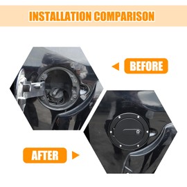 LLKUANG Gas Fuel Tank Cap Protector Cover Compatible with Toyota Tundra 2007-2021,Fuel Tank Door Cover Car Oil Gas Cap Door Cover Trim Decorative Accessories(Replacement parts) (Black)