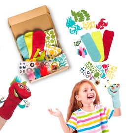 Bomodoro - Craft Box for Children to Design and Decorate Sock Dolls - Creative and Art Game The Puppet Master