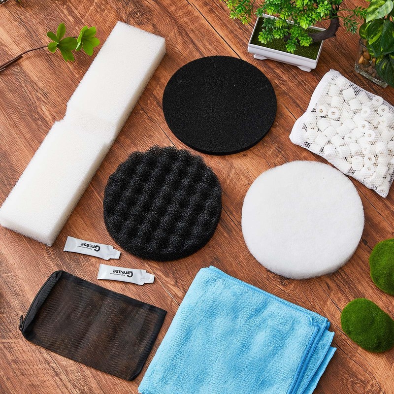 Threlaco 32 Pcs Replacement Filter Media Kit Accessories Fit Compatible