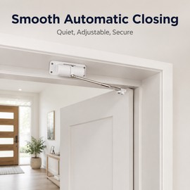 Automatic Door Closer for Interior & Exterior Doors – Adjustable Spring Closer for Home, Office & Shop Use