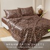 MR&HM Satin Bed Sheets with Elastic Corner Straps, Full Size
