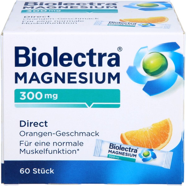 Biolectra Magnesium 300 mg direct Orangengeschmack Pellets in Sticks , 60 pcs. Sachets