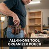 Leather Multitool & Flashlight Holder EDC Organizer Belt-Mount for Camping