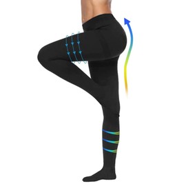 TP parte superior BEAUTY - Medias de compresión para varices (20 y 30 mmHg), Negro -, XL